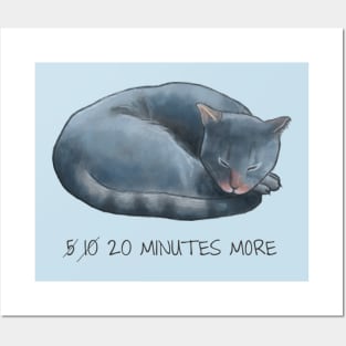 Sleepy Cat - 20 minutes more - Lazy Animals Posters and Art